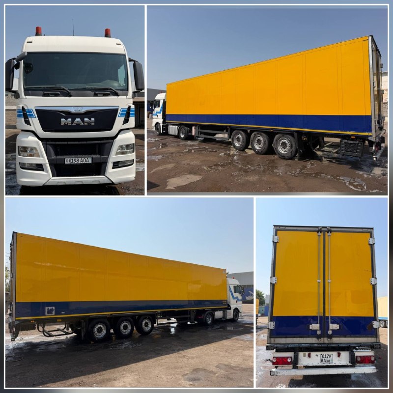 MAN TGX 18.440 + SCHMITZ Реф + Прицеп: Schmitz